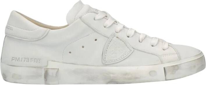 Philippe Model Witte Sneakers met Uniek Ambachtelijk Ontwerp White Heren