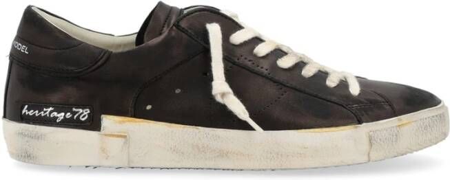 Philippe Model Lage Top Sneakers Prlu-He02 Black Heren