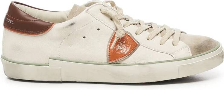 Philippe Model Lage Sneakers PRLU VVB3 PARIS X-VEAU BORDURE_LAIT ORANGE