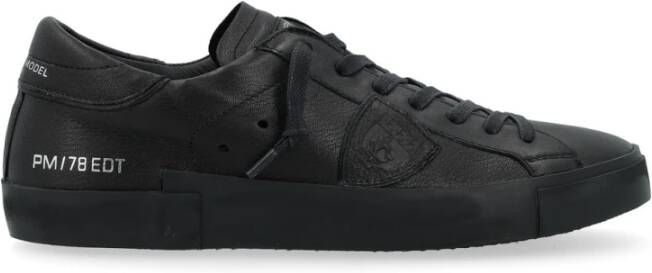 Philippe Model Lage Top Sneakers Zwart Black Heren