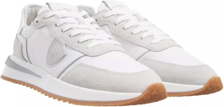Philippe Model Ivoor Leren Sneakers met Contrasterende Details Beige