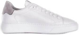 Philippe Model Lage Tempel Leren Sneakers Wit Grijs White