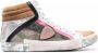 Philippe Model Stijlvolle Army Green High-Top Sneakers Multicolor Dames - Thumbnail 6