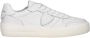 Philippe Model Witte Sneakers met Logo Patch en Contrasterende Hiel White - Thumbnail 49