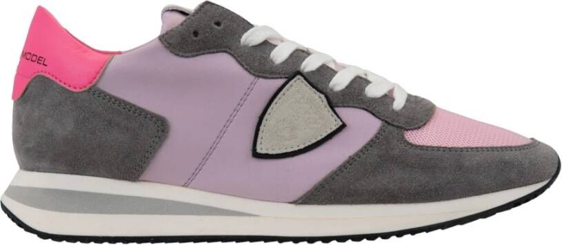 Philippe Model Leren Sneakers met Stoffen Inzet