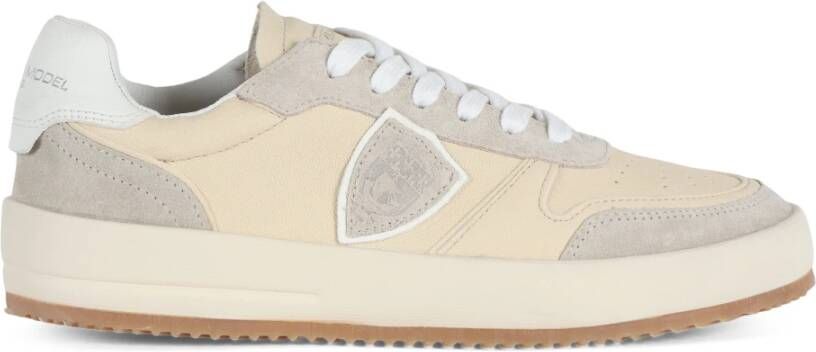 Philippe Model Leren Sneakers met Veters Beige Dames