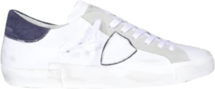 Philippe Model Leren Spiegel Detail Lage Sneakers White Heren