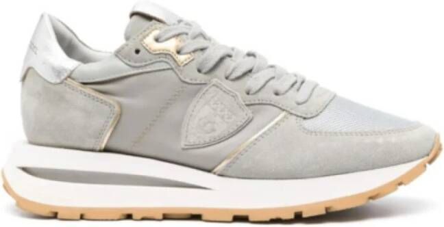 Philippe Model Leren Tropez Sneakers voor Vrouwen Gray Heren