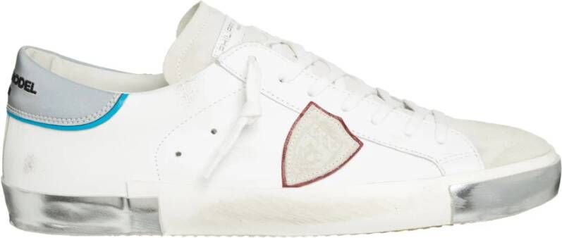 Philippe Model Leren Vetersluiting Sneakers White Heren