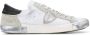 Philippe Model Paris X Sneaker van leer en wit suède met zwarte spoiler Wit - Thumbnail 1