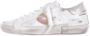 Philippe Model Witte Sneakers met Roze en Zilveren Borduursel - Thumbnail 1