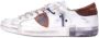 Philippe Model Witte Kalfsleren Lage Sneakers met Metalen Details White Heren - Thumbnail 1
