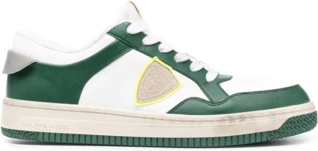 Philippe Model Low Mix Vervet Gele Sneakers