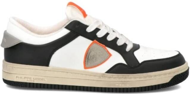 Philippe Model Witte Leren Herensneakers Klassieke Stijl en Comfort White Heren