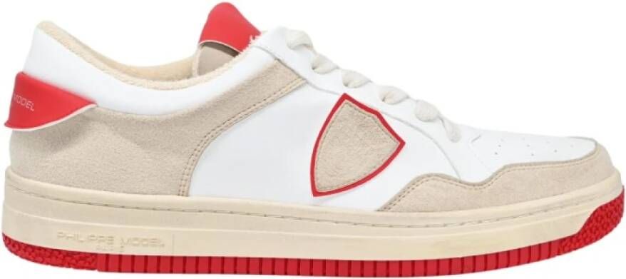 Philippe Model Lyon Cx11 Sneakers Mixage Blanc Red Multicolor Heren
