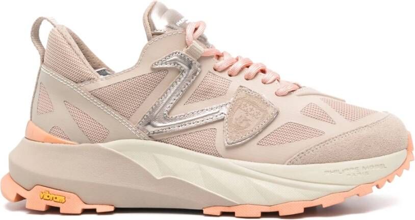 Philippe Model Mesh Trekking Sneakers met Vibram Sole Pink Dames