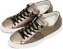 Philippe Model Metallic Bronzen Leren Lage Sneakers Bruin Heren - Thumbnail 1