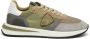 Philippe Model Groene nylon sneakers met suède details Green Heren - Thumbnail 1