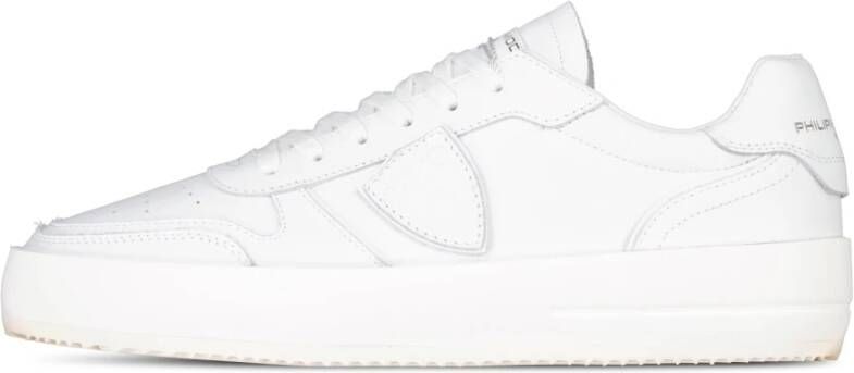 Philippe Model Minimalistische Leren Sneakers met Brede Zool White Dames