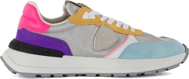 Philippe Model Multicolor Nylon Sneakers met Suède en Leren Details Meerkleurig Dames