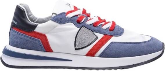 Philippe Model Multicolor sneakers met opvallende zijdelingse snit en rubberen zool Blauw Heren