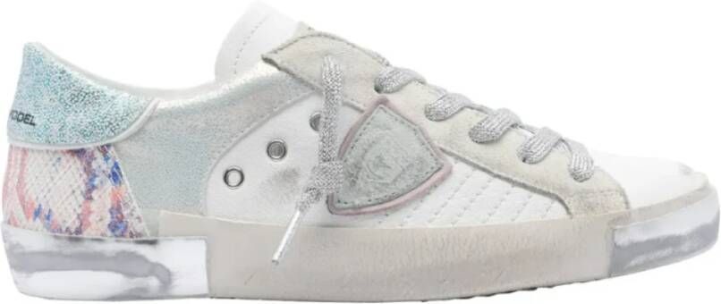 Philippe Model Logo Sneakers met leren bovenwerk