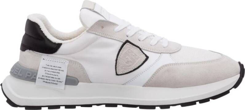 Philippe Model Multikleur Vetersluiting Sneakers Wit Heren