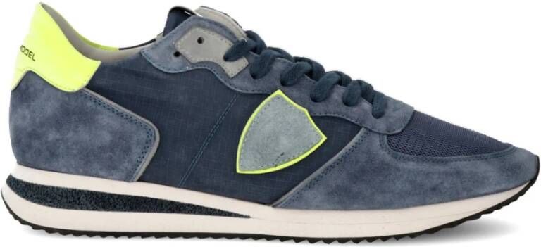 Philippe Model Neon Denim Lage Top Sneakers