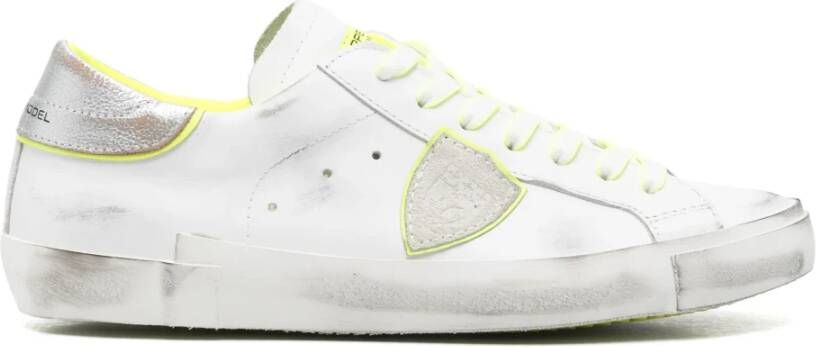 Philippe Model Neon Sneaker met Suède Reliëf Schild