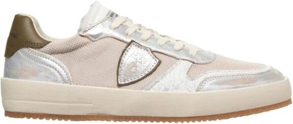 Philippe Model Geborduurde Mesh Lage Top Sneaker Multicolor Heren