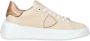 Philippe Model Nude leren sneaker met metallic details Beige Dames - Thumbnail 23