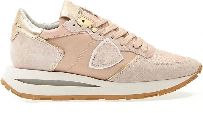 Philippe Model Nude Suede Tropez Sneakers Pink Dames