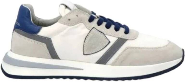 Philippe Model Tropez 2.1 Low Mondial Pop Wit Blauw Sneakers Multicolor Heren