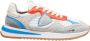 Philippe Model Olympique Leren Sneakers Wit Grijs Oranje Multicolor Heren - Thumbnail 1