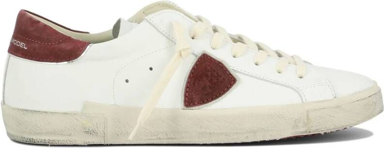 Philippe Model Street Style Leren Sneakers Wit Rood Multicolor Heren - Foto 3
