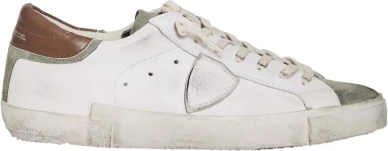 Philippe Model Paris Wit Leren Sneakers White Heren