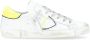 Philippe Model Paris X Leren Sneaker in Wit en Fluorescerend Geel White Heren - Thumbnail 1