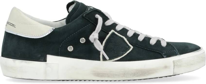 Philippe Model Paris X Leren Sneakers in Zwart Gebruikt Effect Zwart Heren