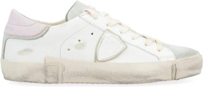 Philippe Model Paris X Wit en Roze Leren Sneaker White Dames