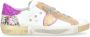 Philippe Model Paris X Witleren Sneaker met Beige Suède en Fuchsia Glitter Multicolor Dames - Thumbnail 1