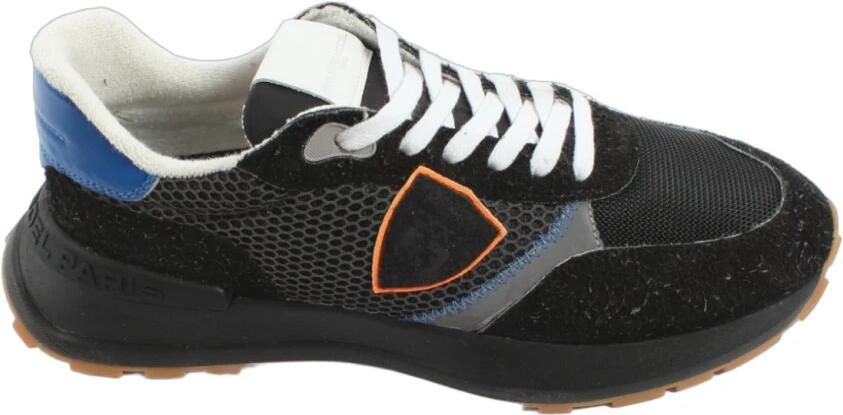 Philippe Model Sportieve Lage Sneaker in Zwart en Oranje Black Heren - Foto 3
