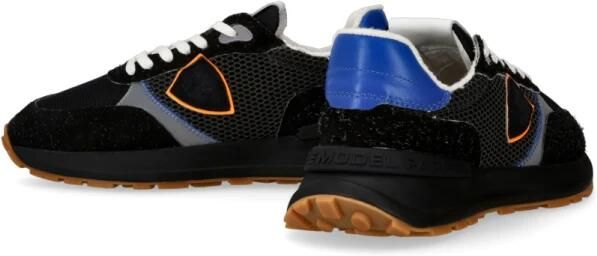 Philippe Model Sportieve Lage Sneaker in Zwart en Oranje Black Heren - Foto 4