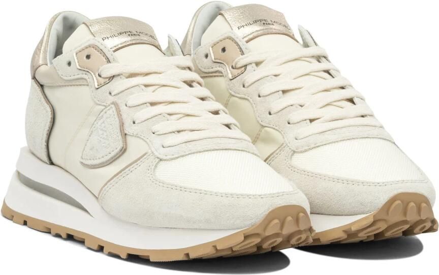 PHILIPPE MODEL Lage Sneakers Dames Tropez Haute Low Woman Suède Beige - Foto 6