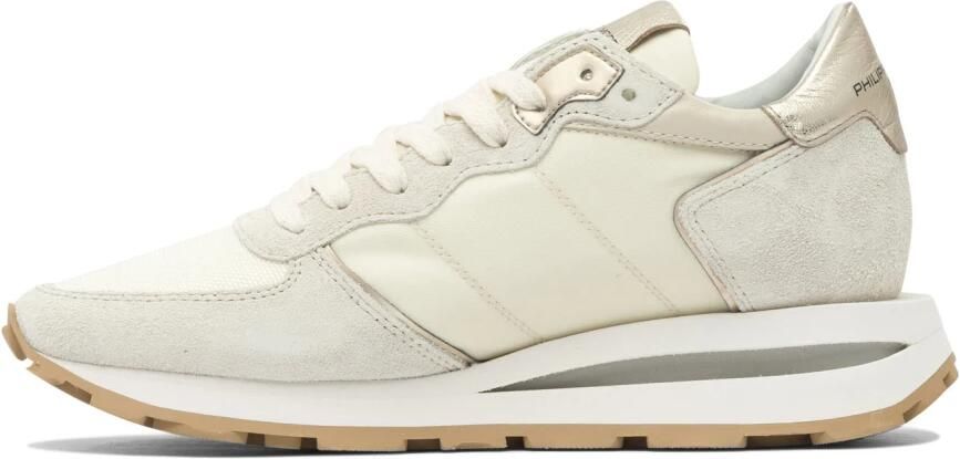 PHILIPPE MODEL Lage Sneakers Dames Tropez Haute Low Woman Suède Beige - Foto 8