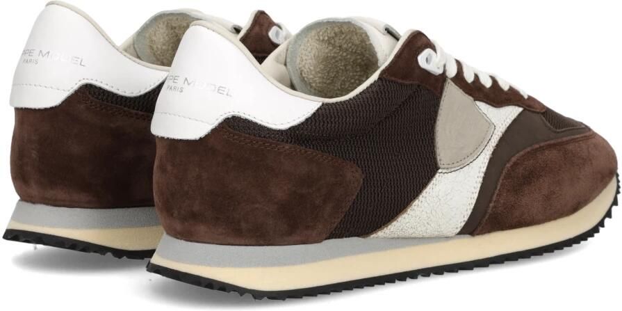 PHILIPPE MODEL Lage Sneakers Heren Blville Low Man Leer Bruin - Foto 4