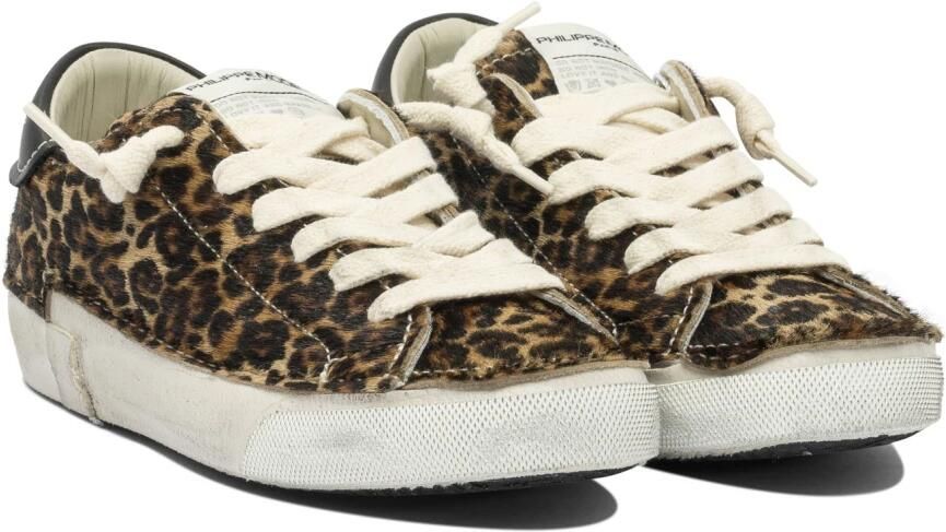 PHILIPPE MODEL Lage Sneakers Dames Prsx Low Woman Ponyhair Bruin - Foto 4