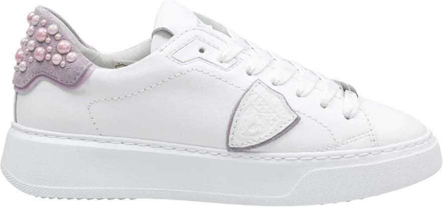Philippe Model Dames Schoenen Sneakers Wit roze Aw25