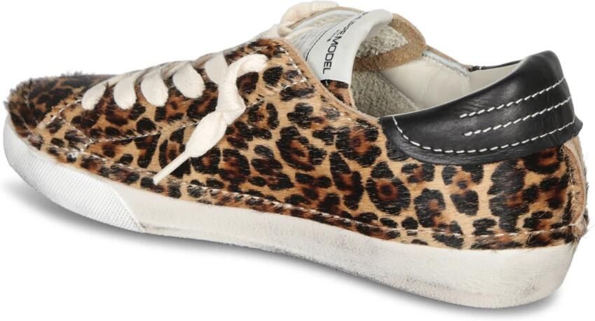 PHILIPPE MODEL Lage Sneakers Dames Prsx Low Woman Ponyhair Bruin - Foto 5