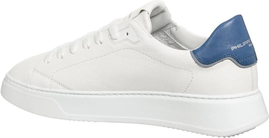 Philippe Model Witte Leren Sneakers Dikke Rubberen Zool White Heren - Foto 4