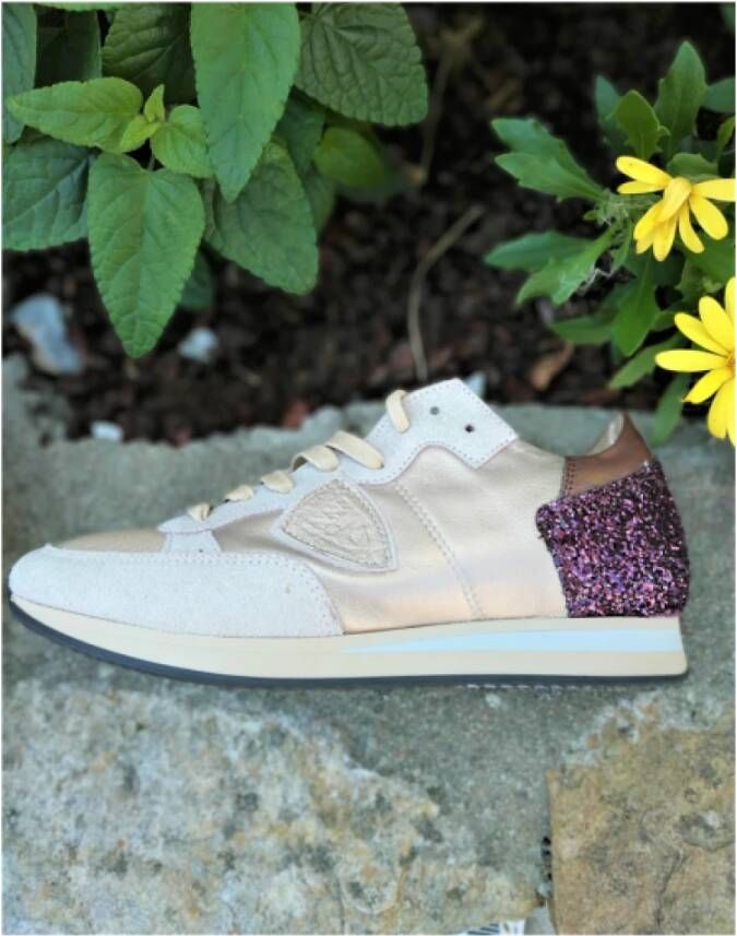 Philippe Model Glitter Suede Tropez Sneakers